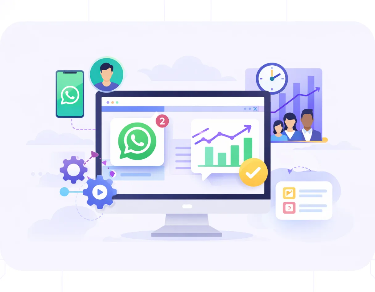 Painel do CRM da Hootspy com gestão de conversas e leads do WhatsApp em um único lugar.